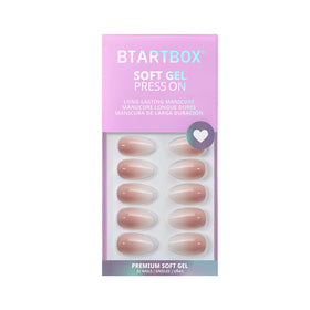 BTArtbox Faux Ongles Pressés Crème Vanille Amande taille 0-15