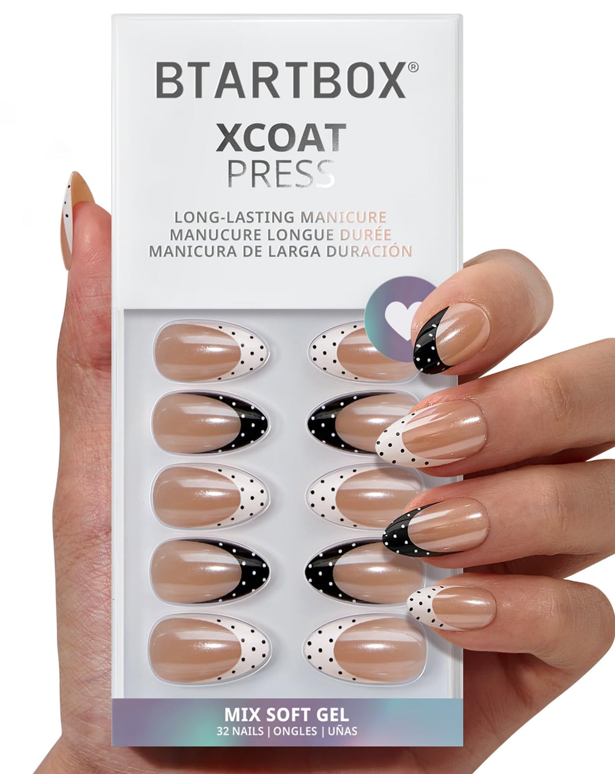 BTArtbox Faux Ongles Pressés Kismet Duo modèle amande courte