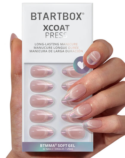 BTArtbox Faux Ongles Pressés Poussière de Diamant, vue de face