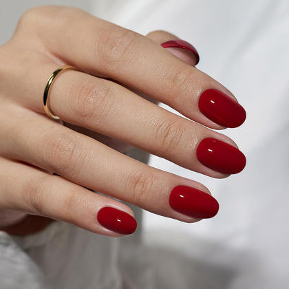 BTArtbox Faux Ongles Pressés Rouges Cardinal en boîte