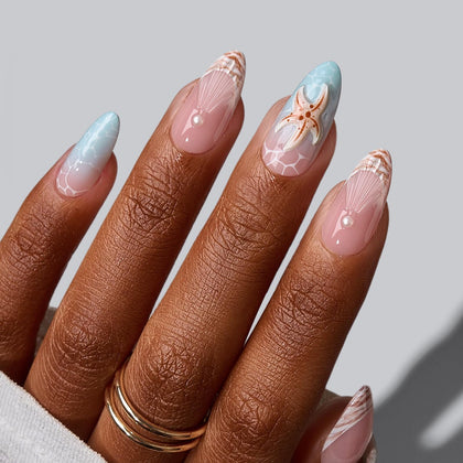 BTArtbox Faux Ongles Pressés Tide Play, boîte de 30 ongles