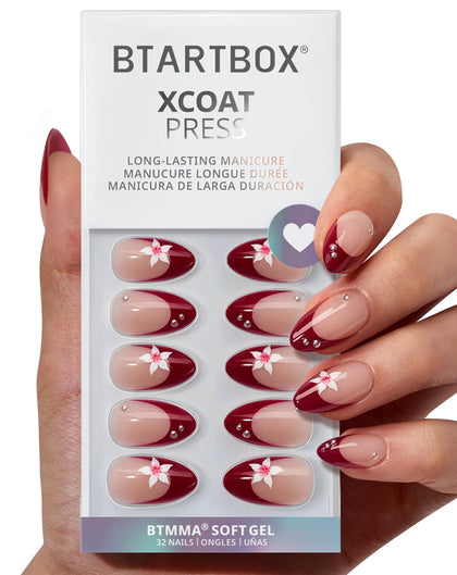 BTArtbox Faux Ongles Rococo Bloom courts en boîte