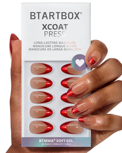 BTArtbox Faux Ongles Ruby Slipper 32Ct vue de face