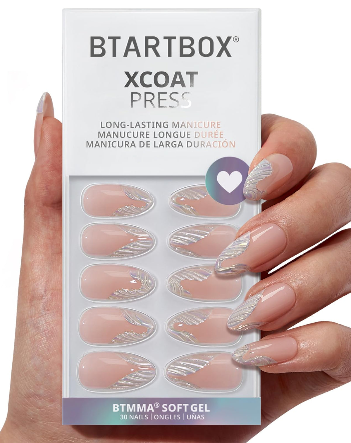 BTArtbox Faux Ongles Starlet 30 pièces ensemble affiché