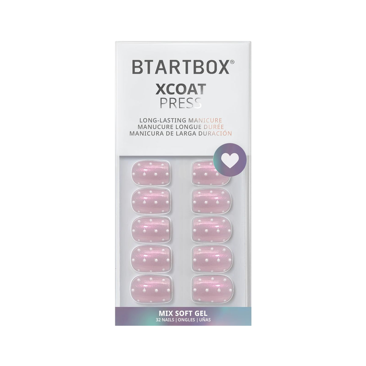 BTArtbox Ongles Press On Sugar Pop avec instructions d'application