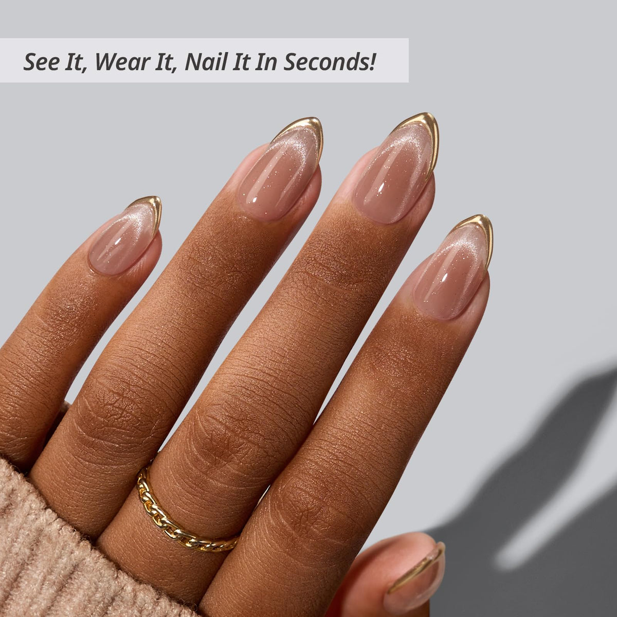 BTArtbox Ongles Pressés Gold Drops, contenu de la boîte