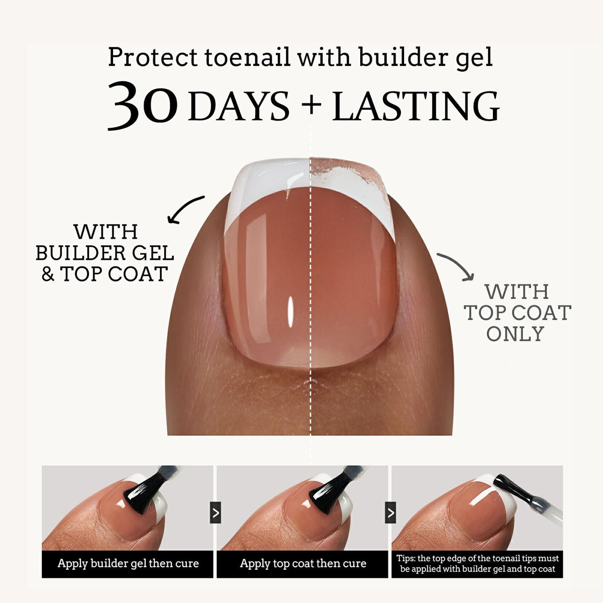 BTARTBOXNAILS Faux Ongles Français L Squoval Rose - utilisation au quotidien