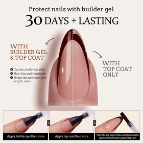 BTARTBOXNAILS faux ongles français rouges application sur ongles