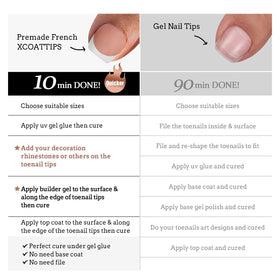 BTARTBOXNAILS faux ongles marron S-M squoval packaging