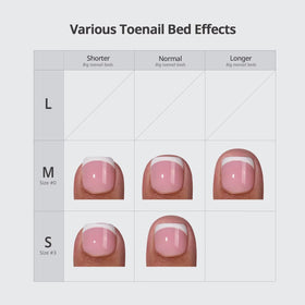 BTARTBOXNAILS faux ongles marron S-M squoval présentation des tailles