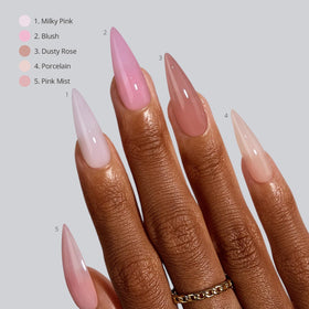 BTARTBOXNAILS Faux Ongles Press-On Nudes L Stiletto application facile