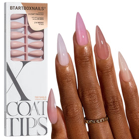 BTARTBOXNAILS Faux Ongles Press-On Nudes L Stiletto avant