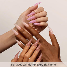 BTARTBOXNAILS Faux Ongles Press-On Nudes L Stiletto ensemble de 160 pièces