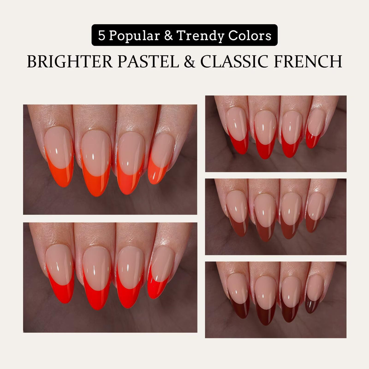 BTARTBOXNAILS Faux Ongles Rouge French Tips application facile