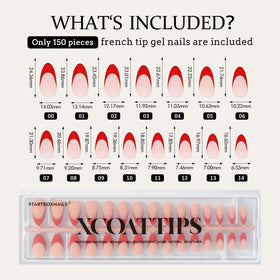 BTARTBOXNAILS Faux Ongles Rouge French Tips en usage quotidien