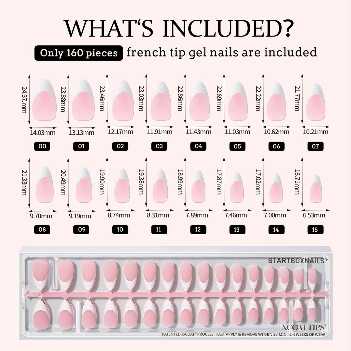 BTARTBOXNAILS Faux Ongles XCOATTIPS montrant leur résistance