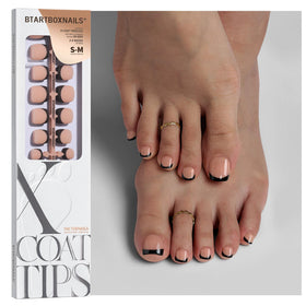 BTARTBOXNAILS Ongles Press-On XCOATTIPS couleur pêche vue avant