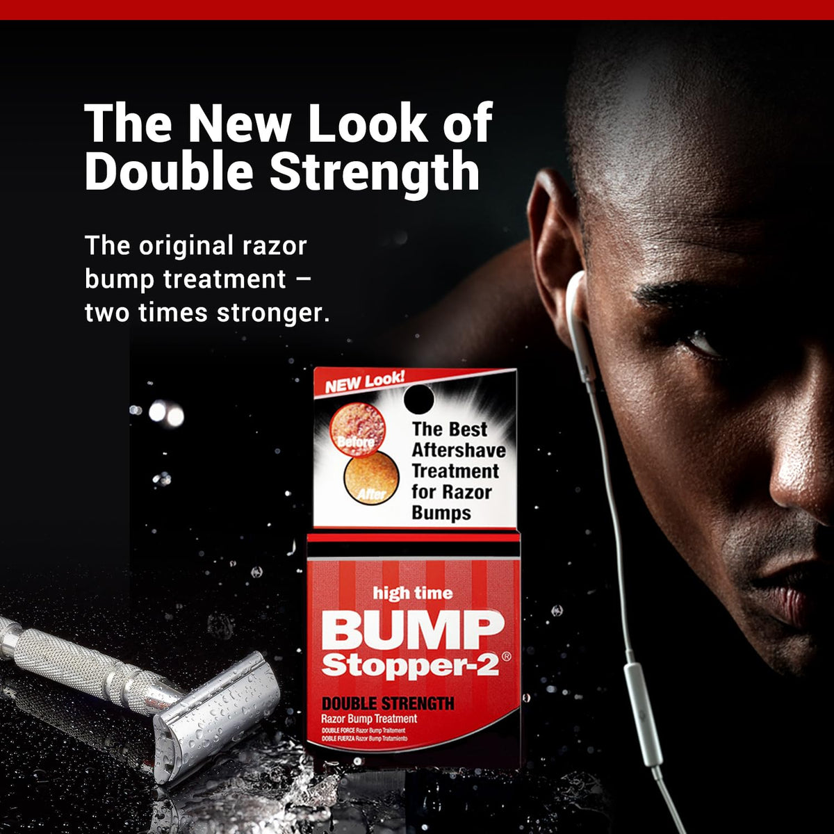 Bump Stopper 2 de high time avec d'autres produits de soin après-rasage