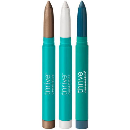 Bundle de Crayons à Ombre Thrive Causemetics avec 3 teintes pour yeux bruns