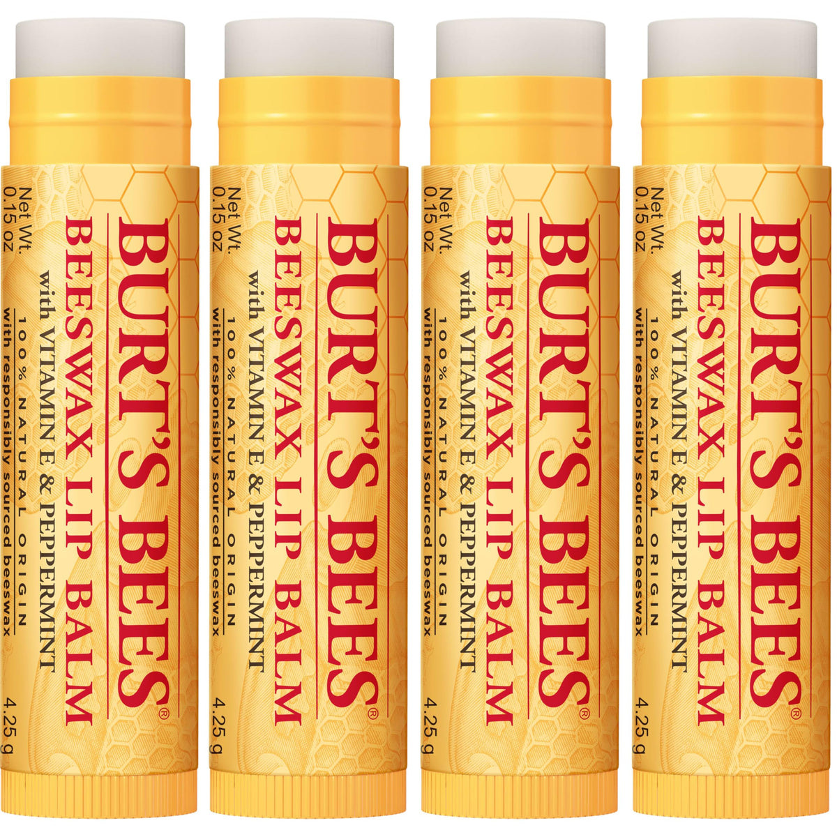 Burt's Bees baume à lèvres à la menthe, packaging