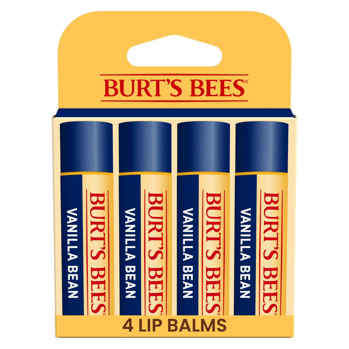 Burt's Bees Baume à Lèvres Naturel vanille, tube avant