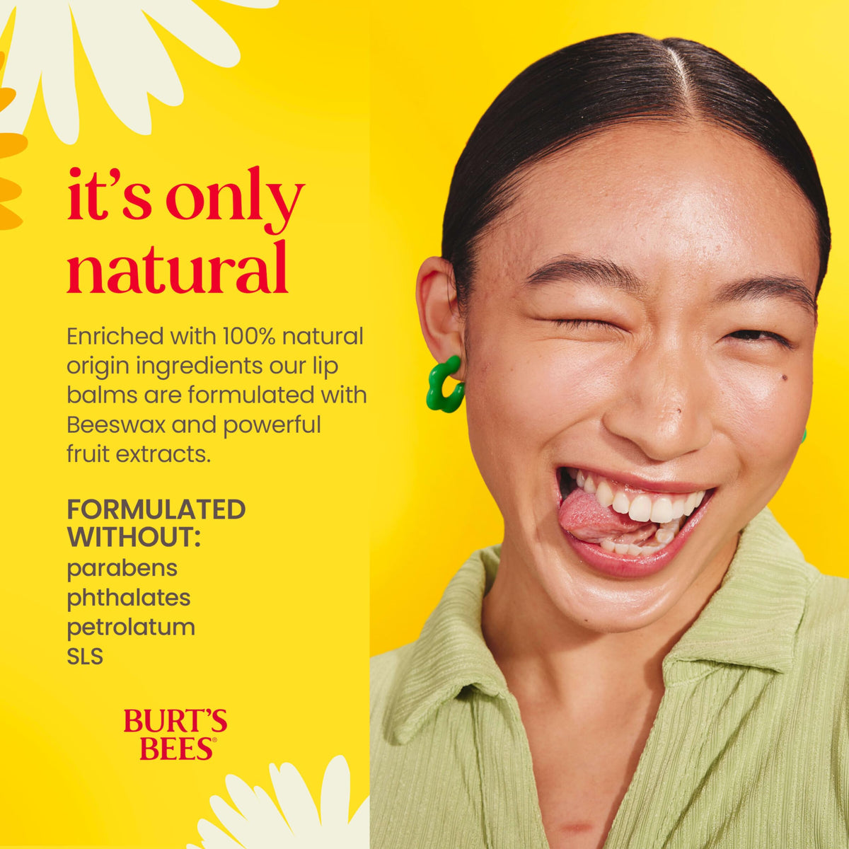 Burt's Bees Baume à Lèvres Original tube ouvert