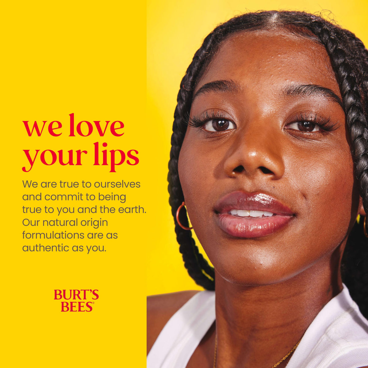 Burt's Bees baume à lèvres, texture sur les lèvres