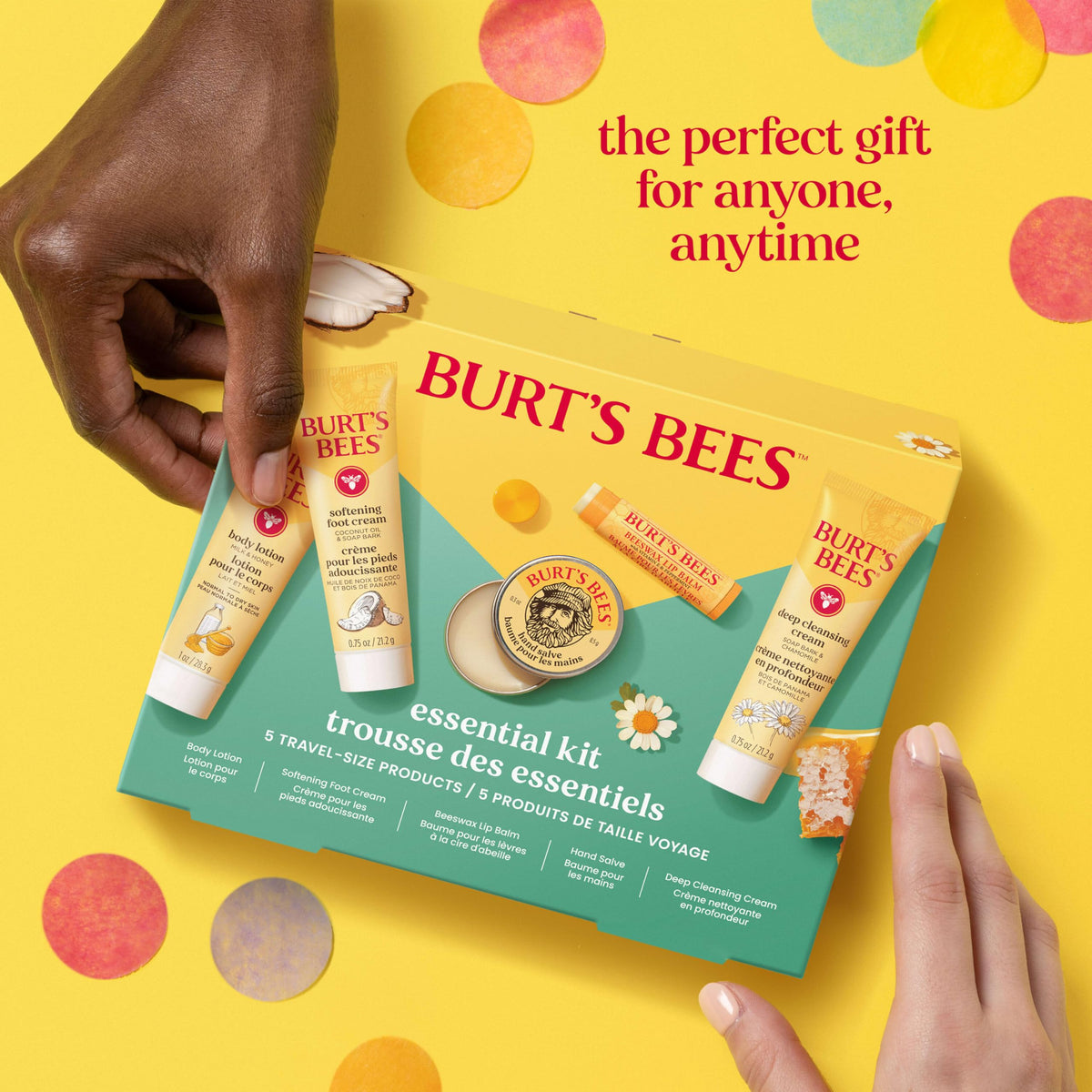 Burt's Bees Essentials Kit en présentation de groupe
