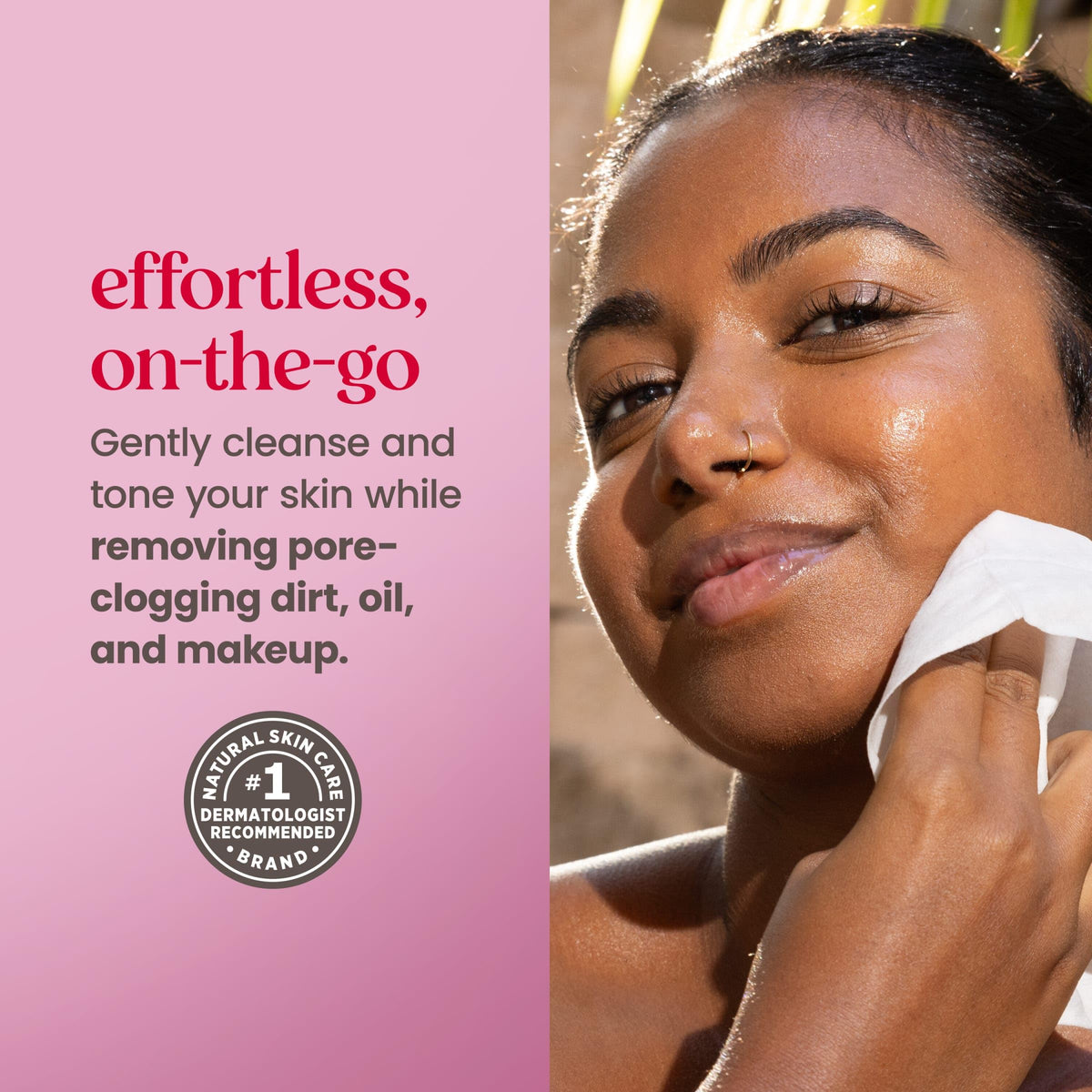 Burt's Bees Lingettes Micellaires Eau de Rose utilisation sur le visage