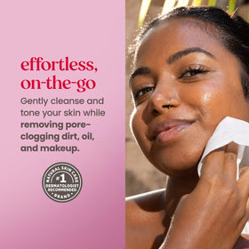 Burt's Bees Lingettes Micellaires Eau de Rose utilisation sur le visage