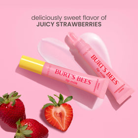Burt's Bees Lip Milk Fraise Sucrée avec des accessoires de beauté