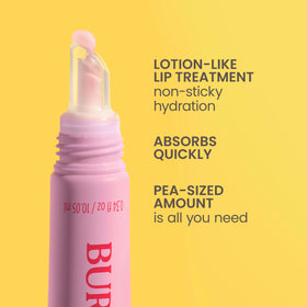 Burt's Bees Lip Milk Fraise Sucrée ouvert, montrant le produit