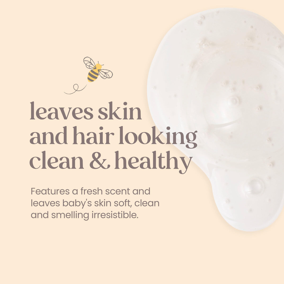 Burt's Bees Shampoo et Gel Douche Bébé 3 x 355 ml étiquette