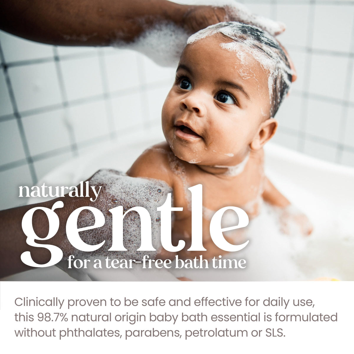 Burt's Bees Shampoo et Gel Douche Bébé 3 x 355 ml utilisation sur bébé