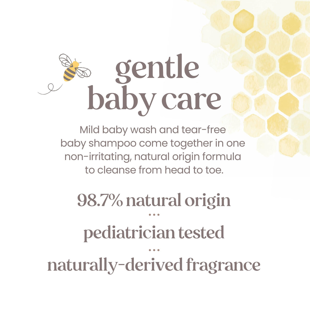 Burt's Bees Shampoo et Gel Douche Bébé 3 x 355 ml vue arrière