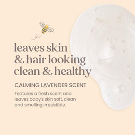 Burt's Bees Shampoo et Gel Douche Bébé Lavande 355 ml avec bouchon ouvert