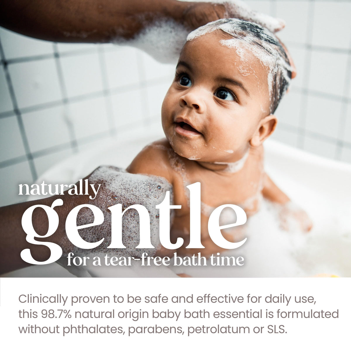 Burt's Bees Shampoo et Gel Douche Bébé Lavande 355 ml en situation de bain