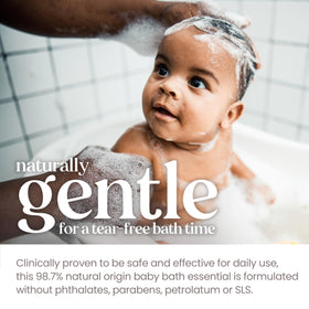 Burt's Bees Shampoo et Gel Douche Bébé Lavande 355 ml en situation de bain