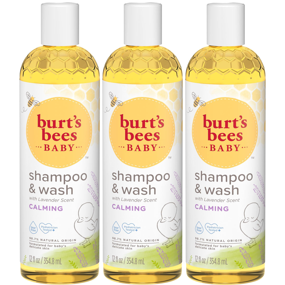 Burt's Bees Shampoo et Gel Douche Bébé Lavande 355 ml vue avant