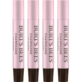 Burt's Bees Shimmer Lip Tint Set avec 4 baumes à lèvres en teinte champagne