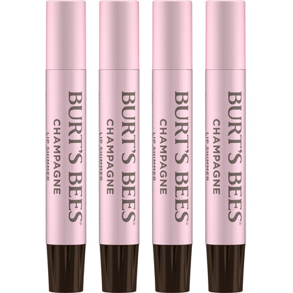 Burt's Bees Shimmer Lip Tint Set avec 4 baumes à lèvres en teinte champagne