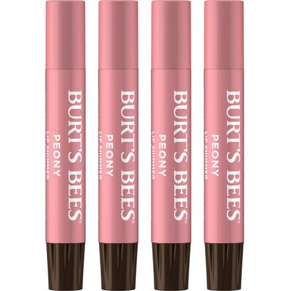 Burt's Bees Shimmer Lip Tint Set Peony vue de face avec emballage