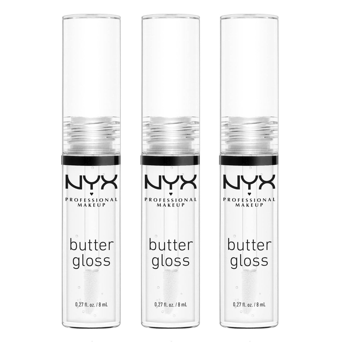 Butter Gloss NYX Professional Makeup Pack de 3 Sugar Glass vue de face
