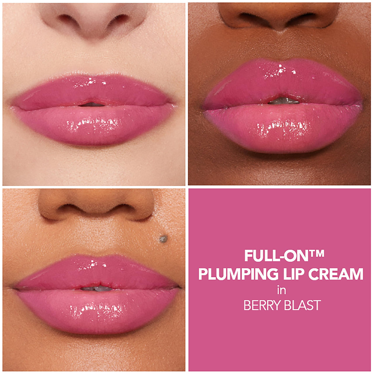 Buxom Full-On Plumping Lip Cream Berry Blast tube de côté