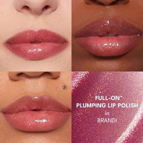 Buxom Gloss À Lèvres Repulpant Brandi texture sur la main