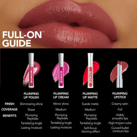 Buxom rouge à lèvres satin Dolly Doll en gros plan