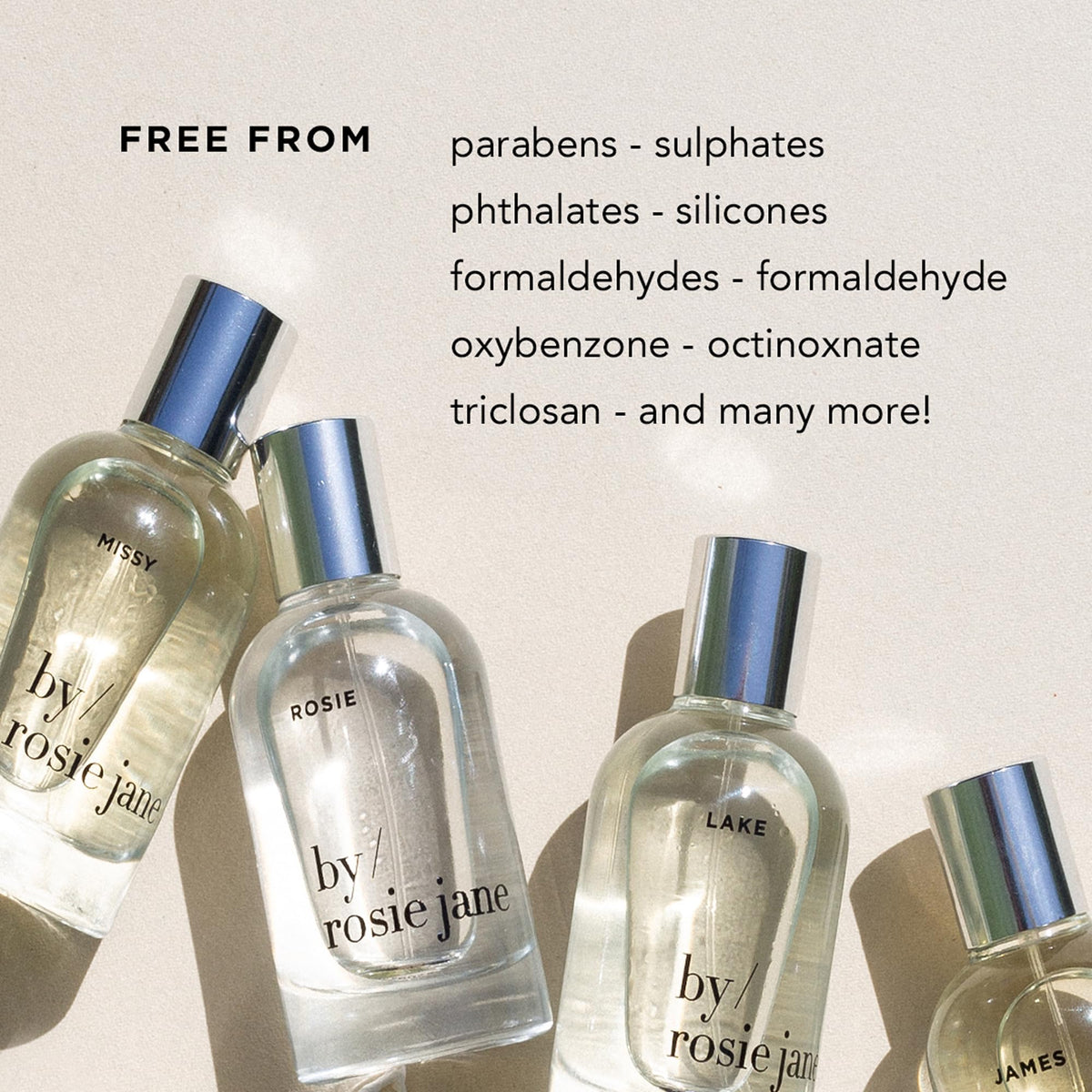 By Rosie Jane Eau De Parfum (James) avec des fleurs en arrière-plan
