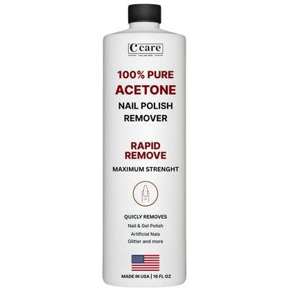 C CARE Dissolvant d'Ongles Acétone Pure 100% 16 Fl oz vue avant