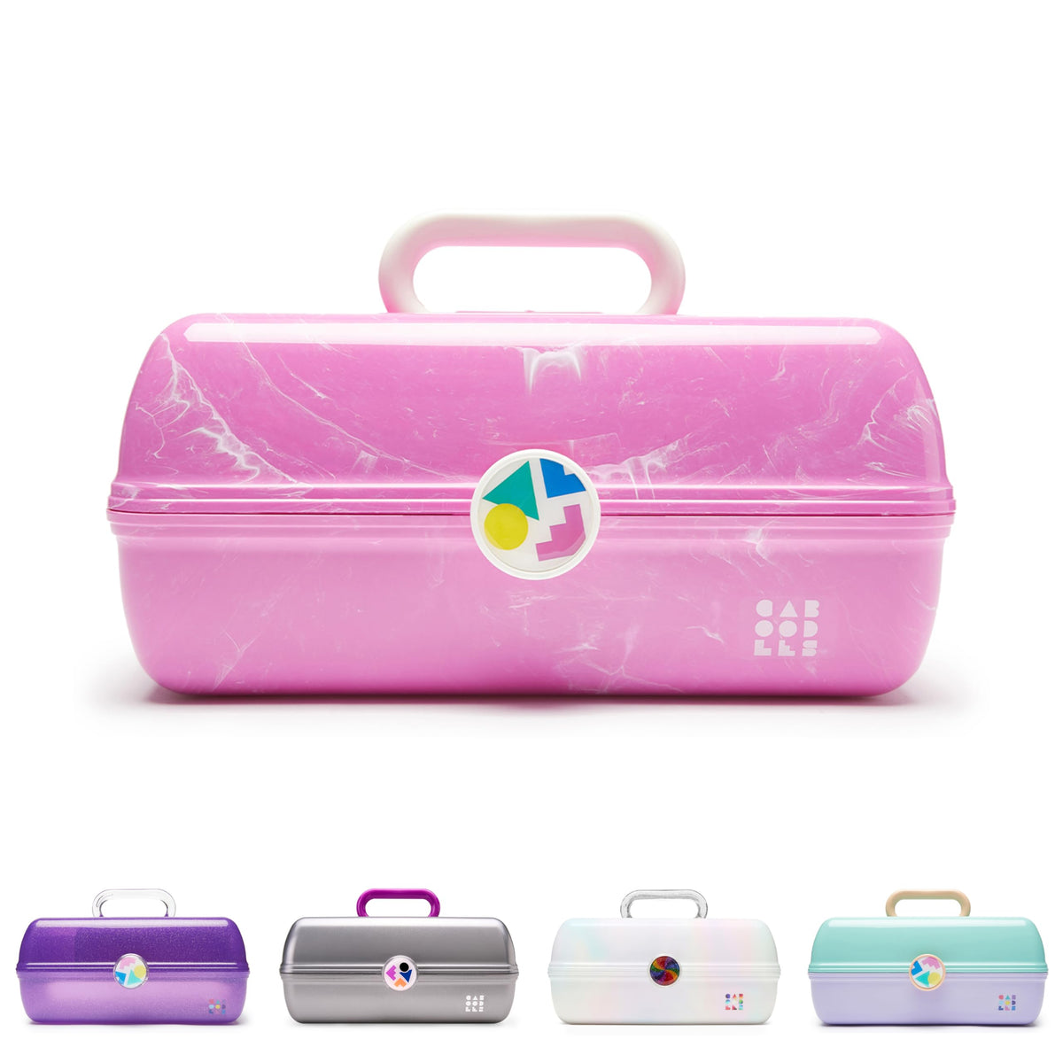 Caboodles On-the-Go Girl organisateur de maquillage marbre bubblegum vue de face
