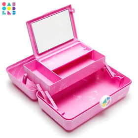 Caboodles On-the-Go Girl organisateur marbre bubblegum dans un environnement de beauté